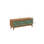 Rack Kappesberg 3 Portas Canela/Verde 136cm