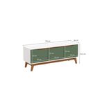 Rack Kappesberg 3 Portas Branco/Verde 136cm