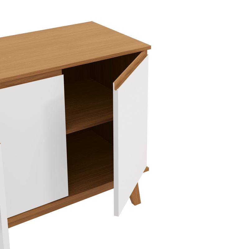 Aparador Kappesberg 4 Portas Canela/Branco 156cm