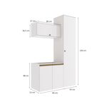 Conjunto para Banheiro Kappesberg Celeste 3 Peças Branco 130cm