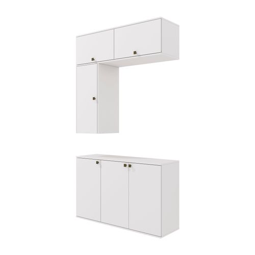 Conjunto para Banheiro Kappesberg Celeste 4 Peças Branco 120cm