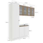 Lavanderia Modulada Kappesberg Celeste 4 Peças Branco 210cm