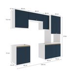 Lavanderia Modulada Kappesberg Celeste 6 Peças Branco/Azul 250cm