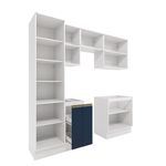 Lavanderia Modulada Kappesberg Celeste 7 Peças Branco/Azul 230cm