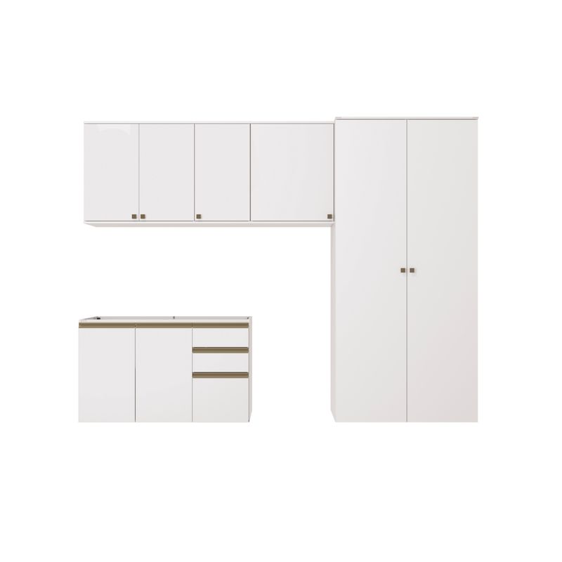 Lavanderia Modulada Kappesberg Celeste 5 Peças Branco 280cm