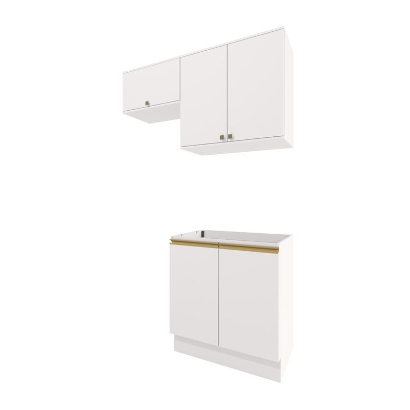 Lavanderia Modulada Kappesberg Celeste 3 Peças Branco 140cm