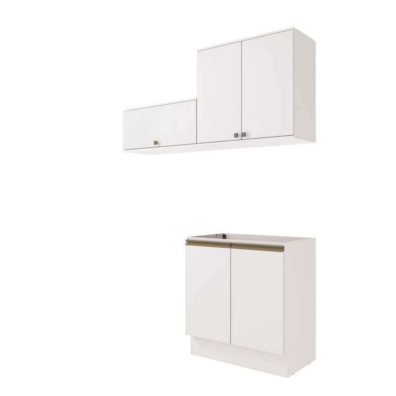 Lavanderia Modulada Kappesberg Celeste 3 Peças Branco 160cm