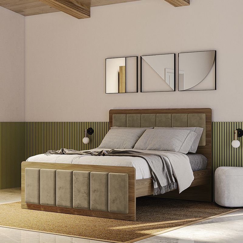 Cama De Casal Kappesberg Nogueira 194cm