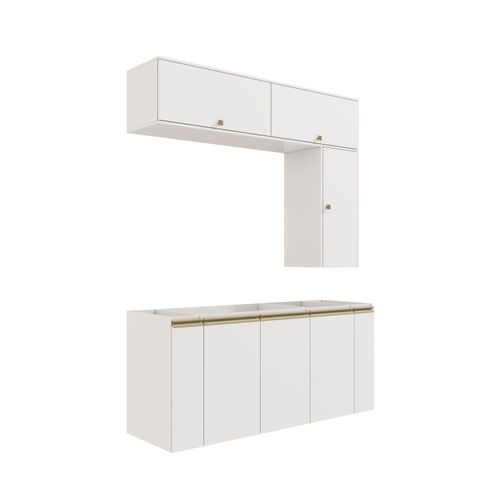 Conjunto para Banheiro Kappesberg Celeste 7 Peças Branco 160cm