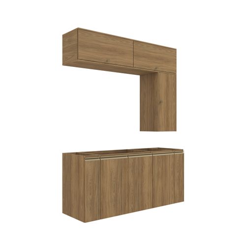 Conjunto para Banheiro Kappesberg Celeste 7 Peças Nogueira 160cm