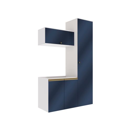 Conjunto para Banheiro Kappesberg Celeste 3 Peças Branco/Azul 130cm