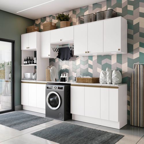 Lavanderia Modulada Kappesberg Celeste 9 Peças Branco 310cm