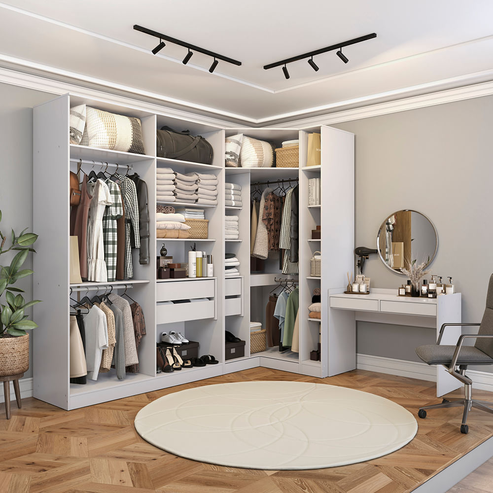 全新 Claire set tops AM1335 Conjunto Closet Kappesberg Adapt Branco 2 Peças 308cm | FastStore PDP