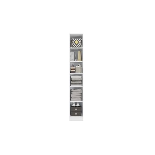Guarda-Roupa 1 Porta Kappesberg Adapt Branco/Nogueira 36cm