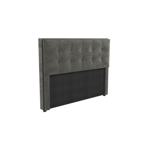 Cabeceira Cama Box Kappesberg Queen Veludo Cinza 160cm