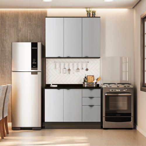 Cozinha Compacta Kappesberg Nox Onix/Steel 3 Peças