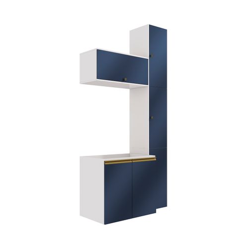 Conjunto para Banheiro Kappesberg Celeste 5 Peças Branco/Azul 116,5cm