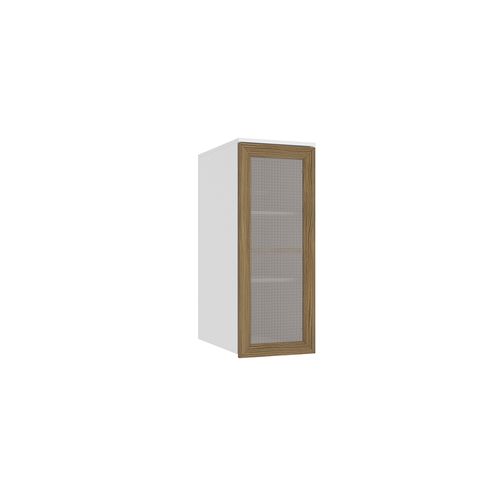 Armário Aéreo 1 Porta com Tela Kappesberg Adapt Branco/Nogueira