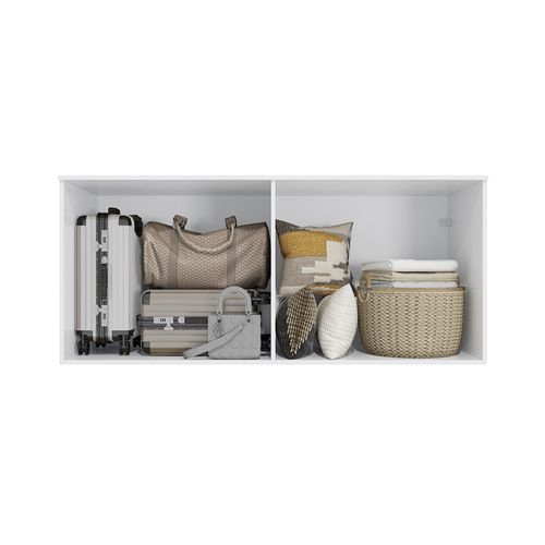 Armário Aéreo 4 Portas Kappesberg Adapt Branco/Macadâmia 155cm