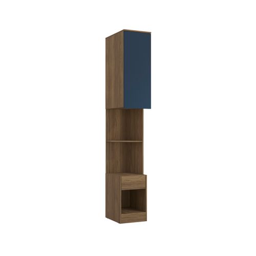 Complemento 1 Porta 1 Gaveta Kappesberg Adapt Nogueira/Azul Profundo 36cm