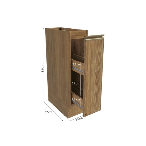 Nicho Porta Condimentos Celeste Kappesberg 100% MDF Nogueira 20cm