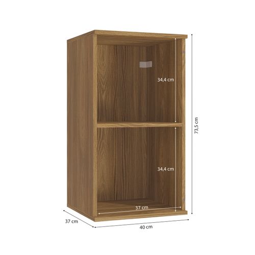 Armário Aéreo Celeste Kappesberg 100% MDF 1 Porta Nogueira/Azul 40cm