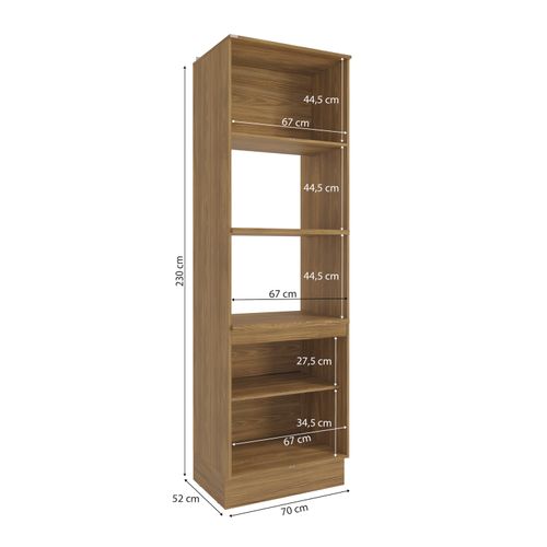 Kit 2 Fornos Celeste Kappesberg 100% MDF 4 Portas Nogueira/Azul 70cm