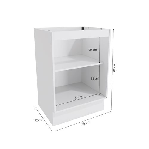 Balcão Celeste Kappesberg 100% MDF 1 Porta Branco 60cm