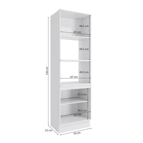 Kit 2 Fornos Celeste Kappesberg 100% MDF 4 Portas Branco/Azul 70cm