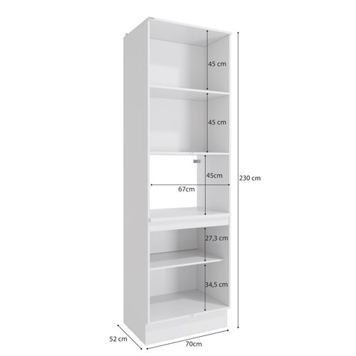 Kit Forno Celeste Kappesberg 100% MDF 4 Portas Branco 70cm