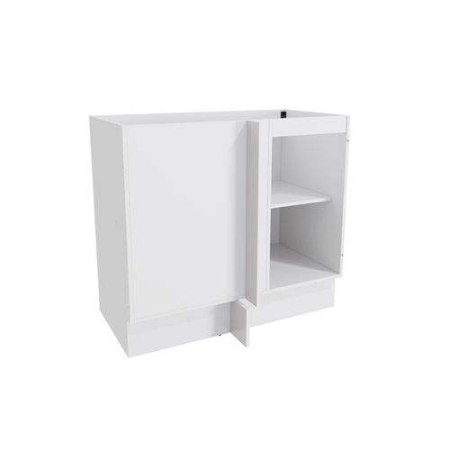 Balcão de Canto Reto Celeste Kappesberg 100% MDF 1 Porta Branco/Verde 98cm