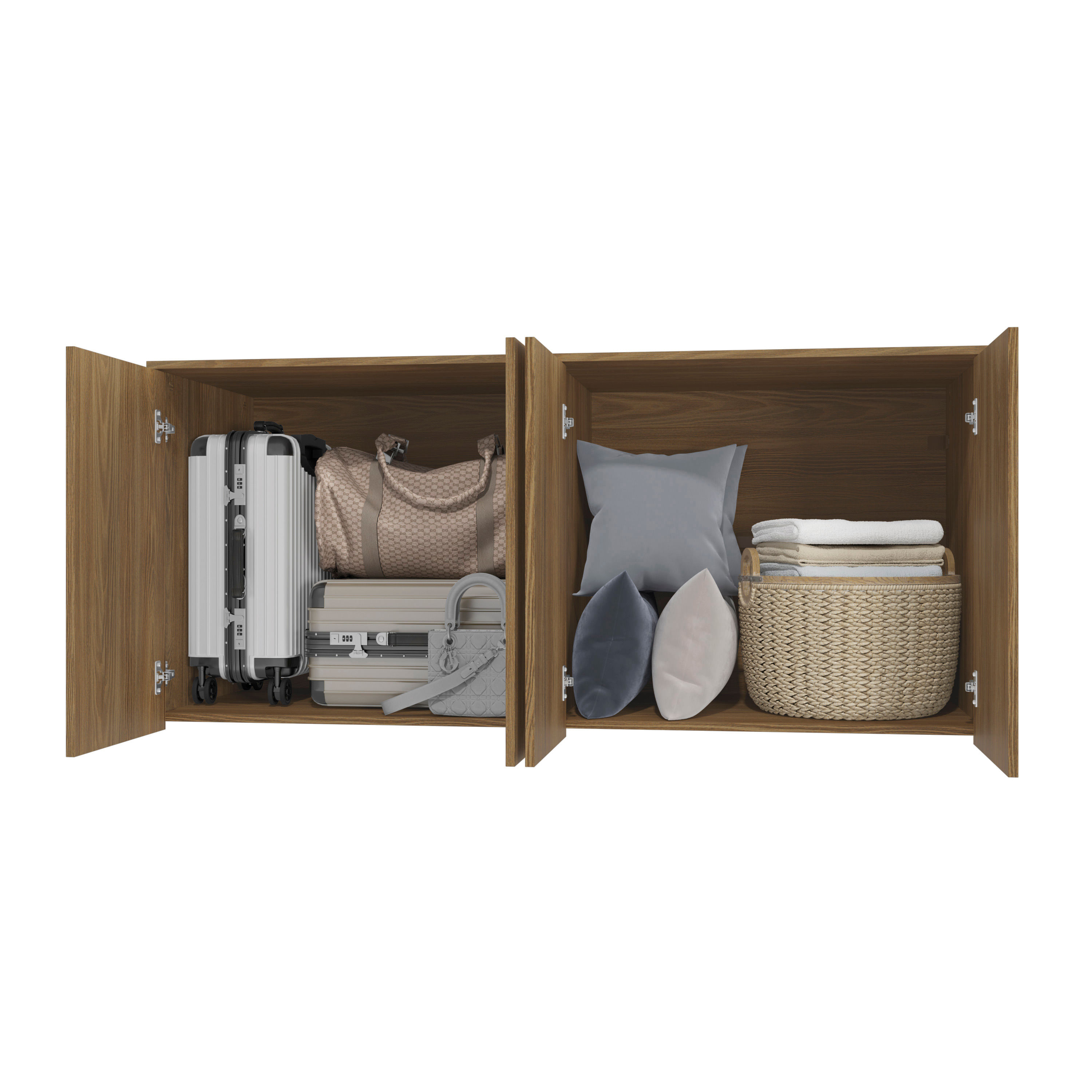 Armário Aéreo 4 Portas Kappesberg Adapt Nogueira 155cm | FastStore PDP