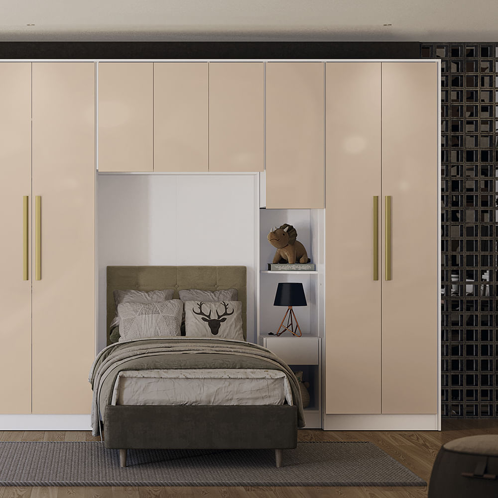 Complemento 1 Porta 1 Gaveta Kappesberg Adapt Branco/Macadâmia