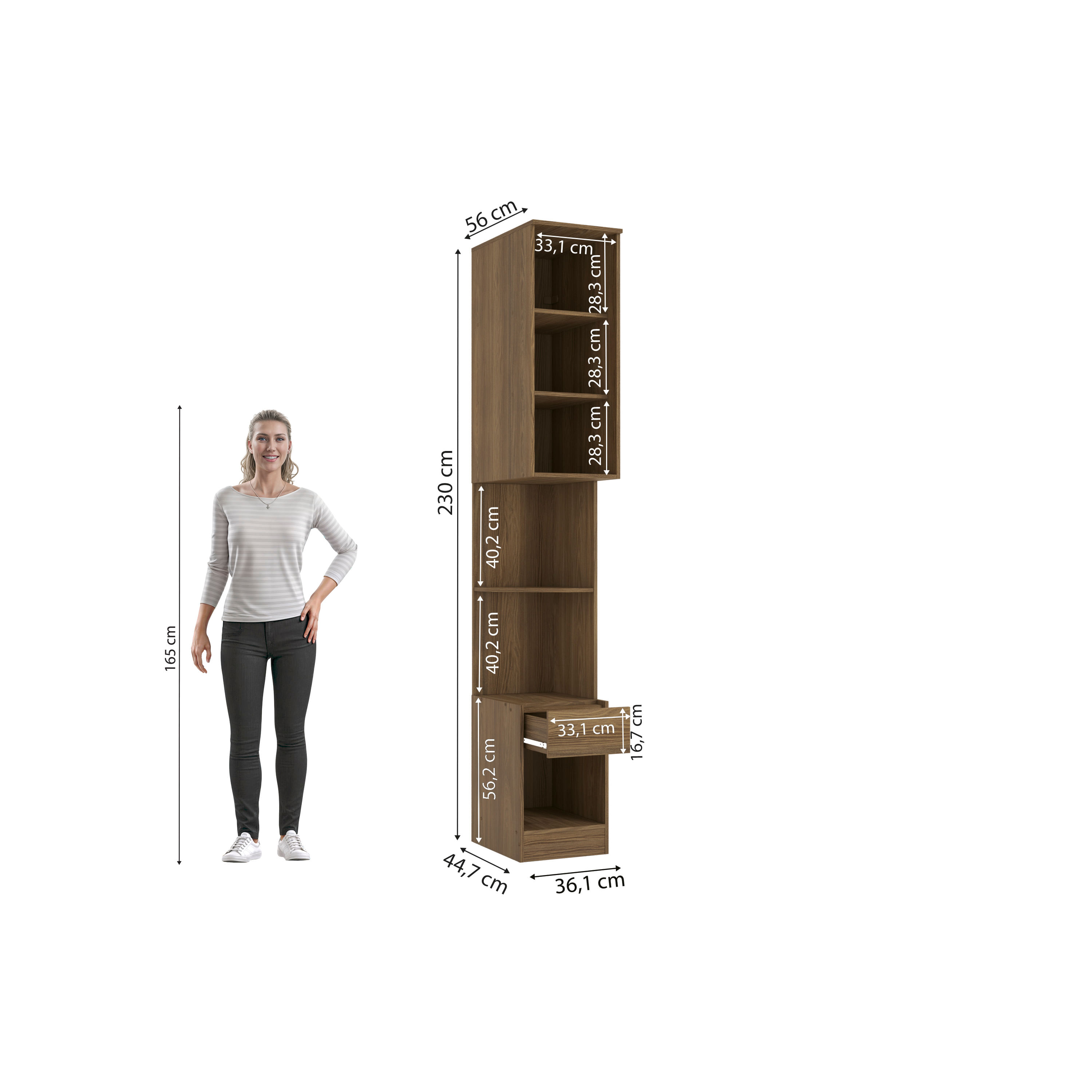 Complemento 1 Porta 1 Gaveta Kappesberg Adapt Nogueira | FastStore PDP