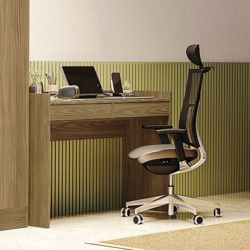 Escrivaninha 2 Gavetas Kappesberg Adapt Nogueira