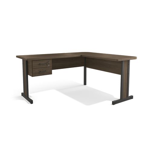 Mesa De Escritório em L Kappesberg 2 Gavetas Versatile Munique 170cm x 150cm