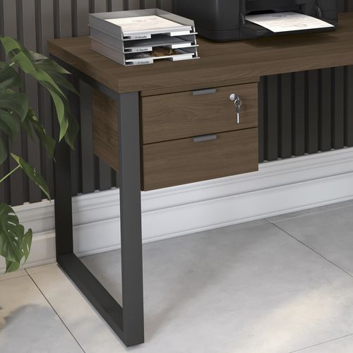 Gaveteiro De Mesa Kappesberg 2 Gavetas com Chave Frame Munique 36cm