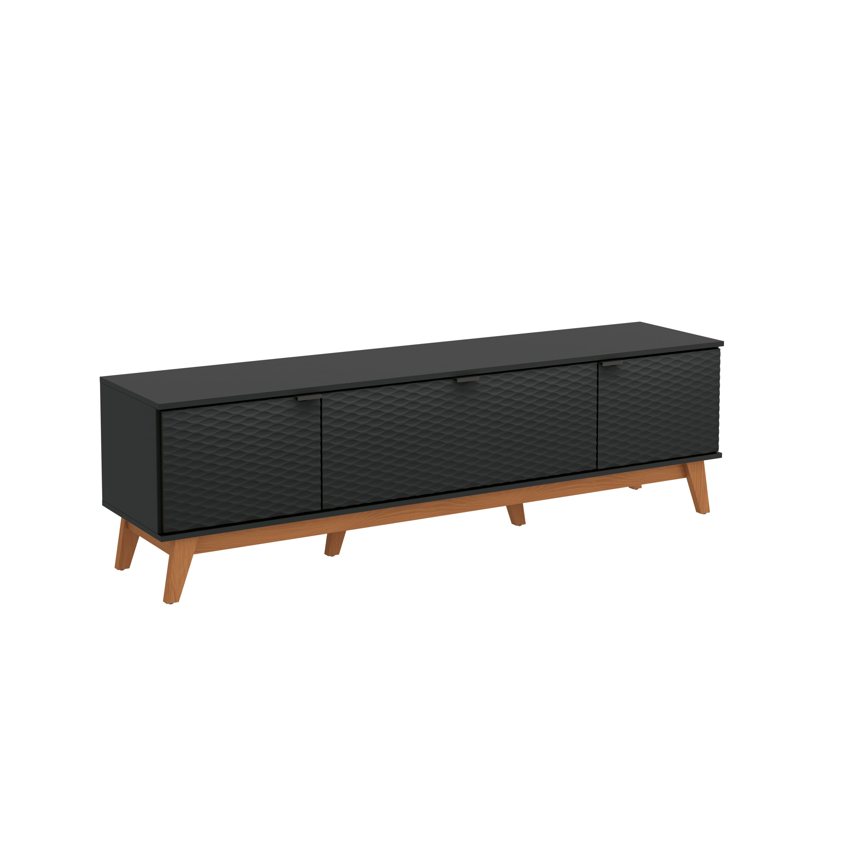 Rack Kappesberg 3 Portas 3D Preto Fosco 180cm | FastStore PDP