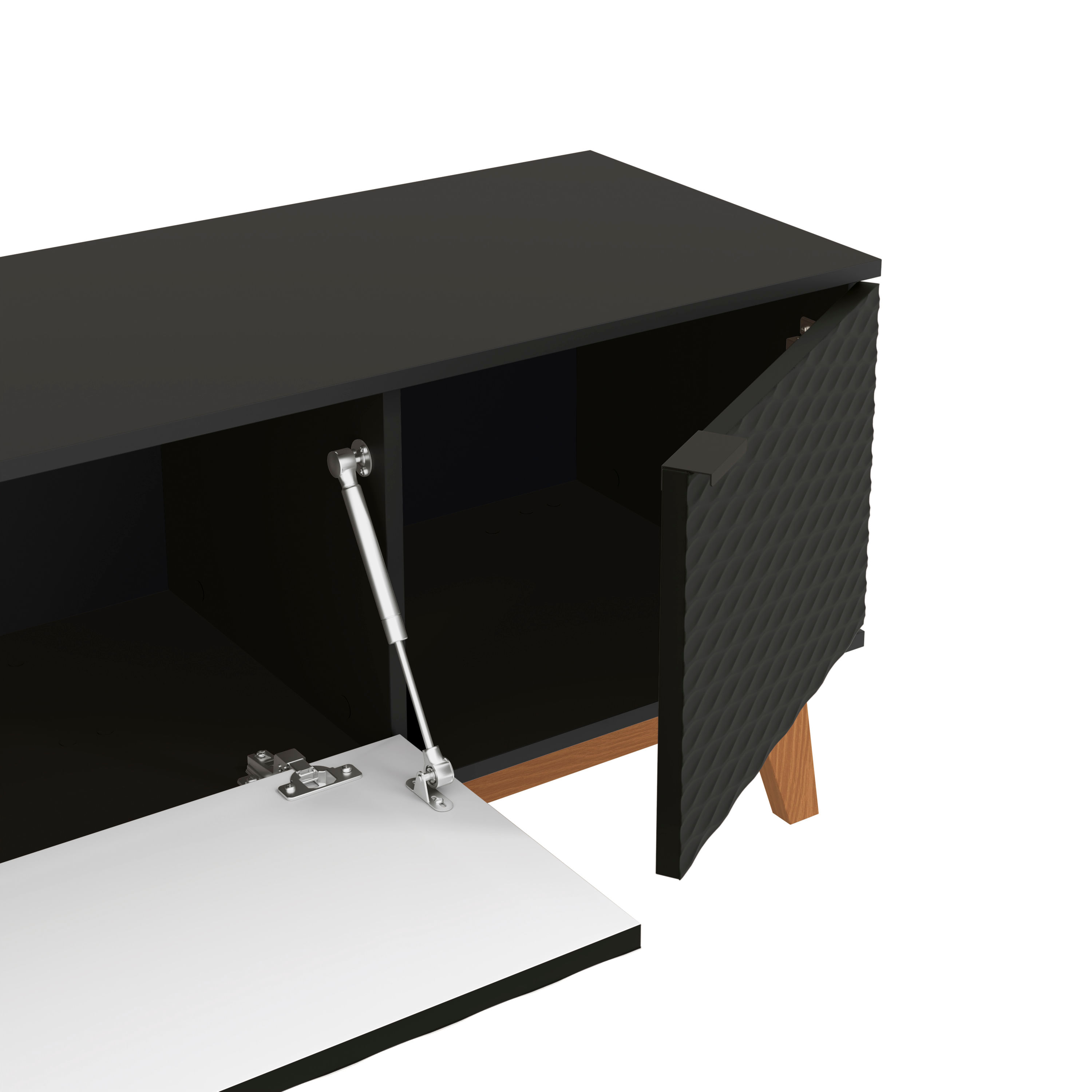 Rack Kappesberg 3 Portas 3D Preto Fosco 180cm | FastStore PDP