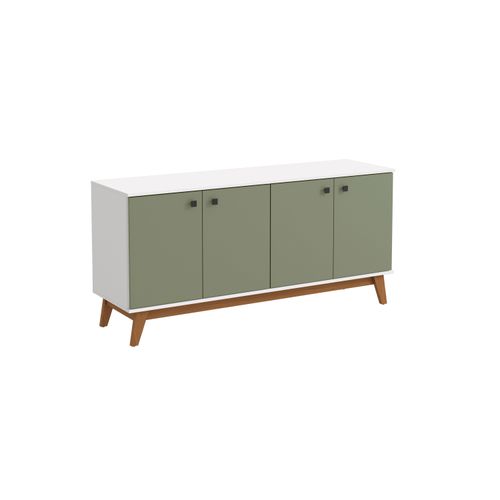 Aparador Kappesberg 4 Portas Branco/Verde Frevo 156cm