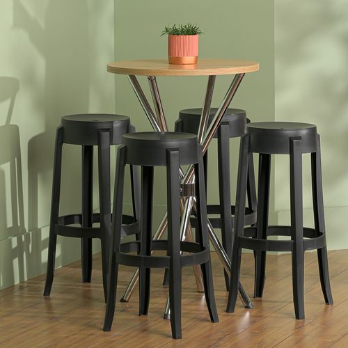 Conjunto 2 Banquetas UZ Shine Plus Preto