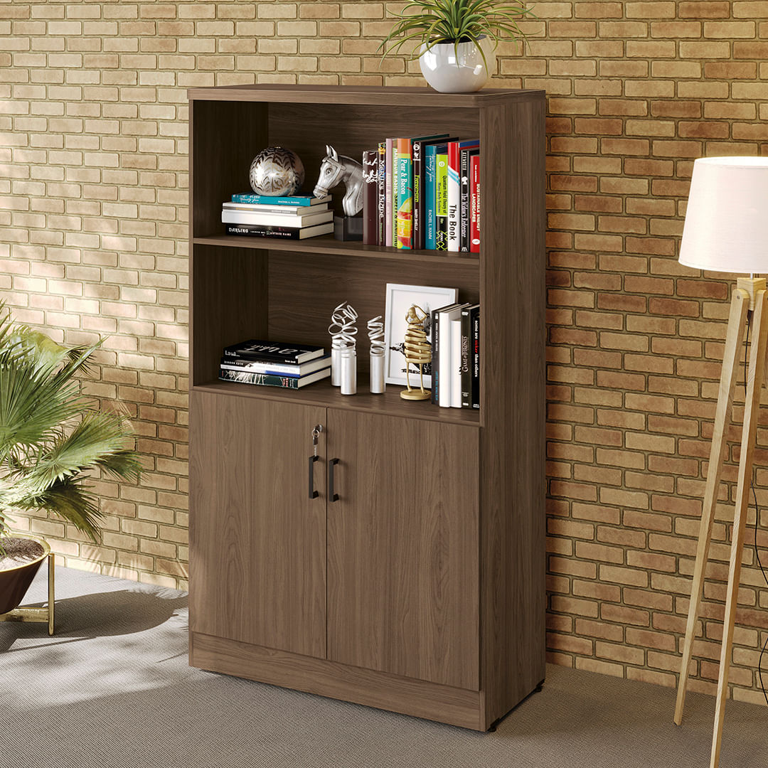 Armário Estante Kappesberg 2 Portas com Chave Versatile Munique