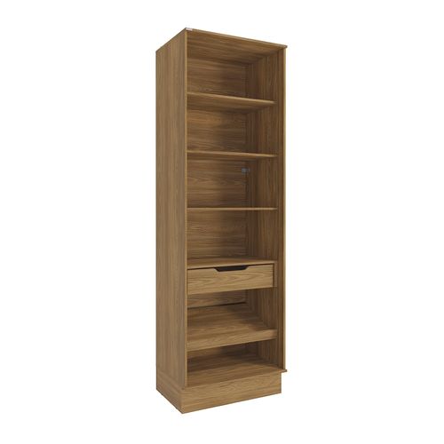 Cristaleira Celeste Kappesberg 100% MDF 2 Portas 1 Gaveta Nogueira 72cm