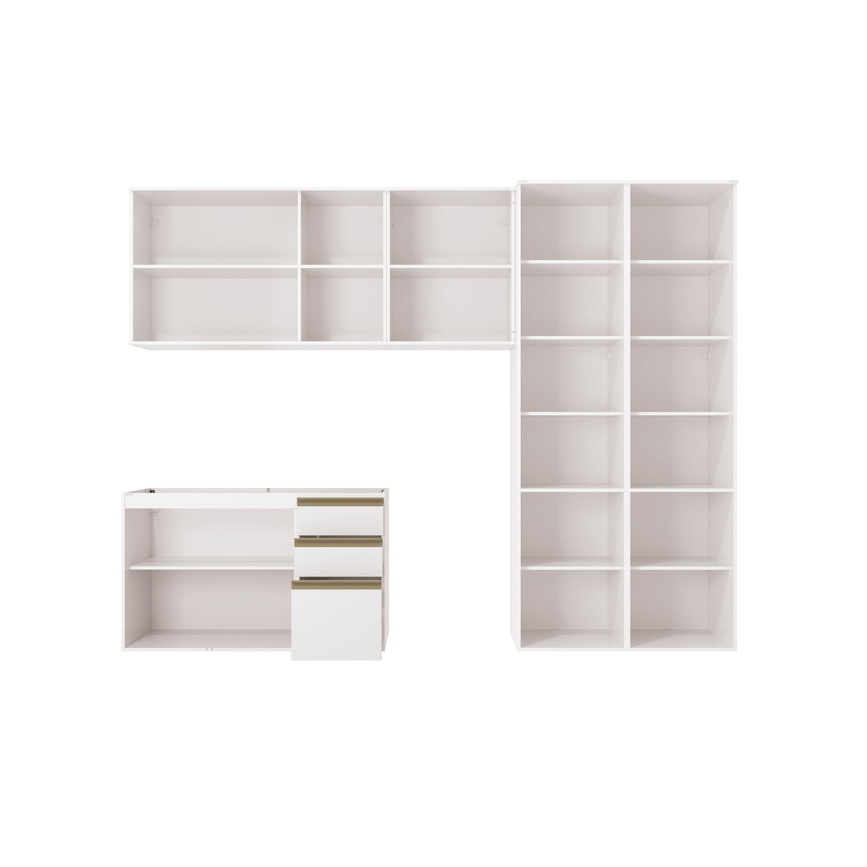 Lavanderia Modulada Kappesberg Celeste 5 Peças Branco 280cm