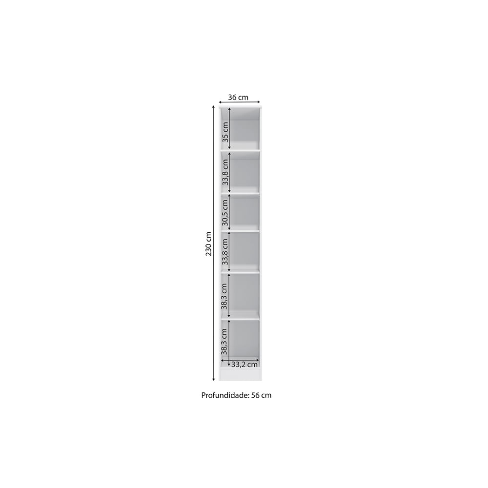 Guarda-Roupa 1 Porta Kappesberg Adapt Branco 36cm | FastStore PDP