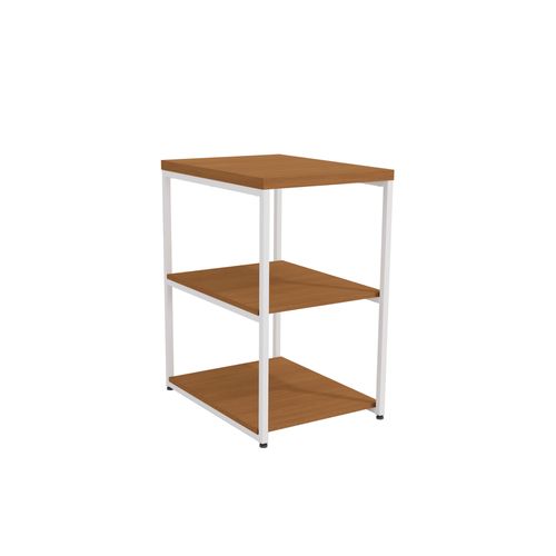 Mesa De Apoio Kappesberg Industrial 3 Prateleiras Canela/Branco 45cm