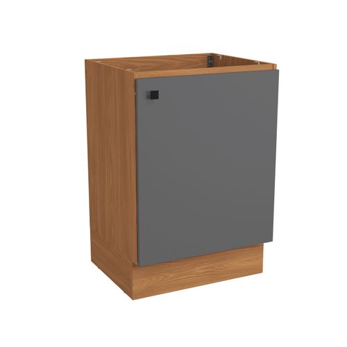 Balcão Kappesberg Pixel 1 Porta Canela/Cinza Sagrado 60cm