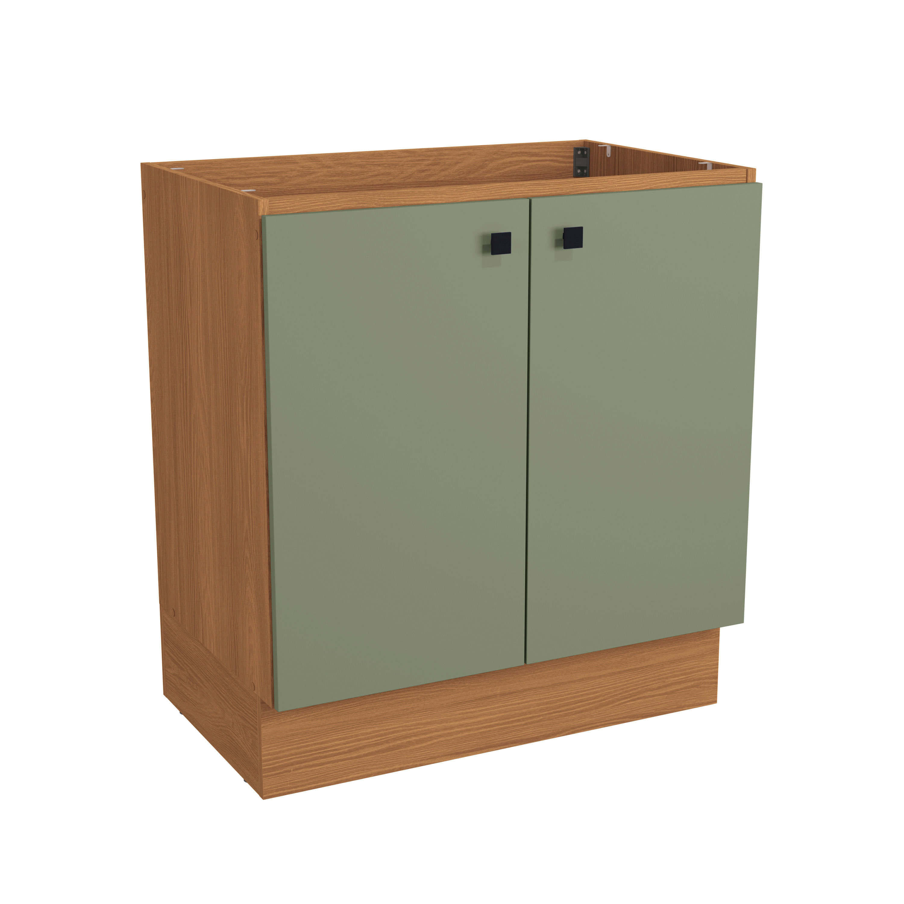 Balcão Kappesberg Pixel 2 Portas Canela/Verde Frevo 80cm