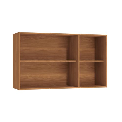 Armário Aéreo Kappesberg Pixel 3 Portas Canela/Cinza Sagrado 120cm