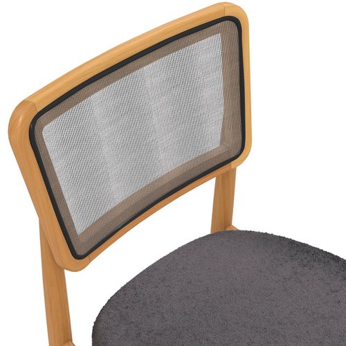 Cadeira em Madeira Maciça Kappesberg Stela Boucle Chumbo (Tela Chumbo)